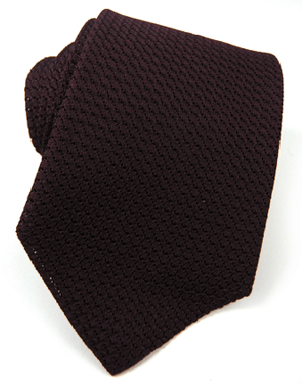 Garza Grossa Grand Grenadine Tie - Eggplant