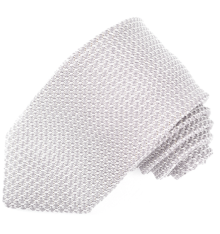 Garza Grossa Grand Grenadine Tie - Silver