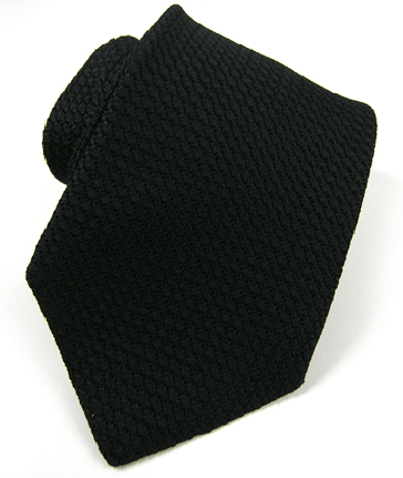 Garza Grossa Grand Grenadine Tie - Black