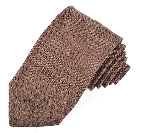 Garza Grossa Grand Grenadine Tie - Dark Tan